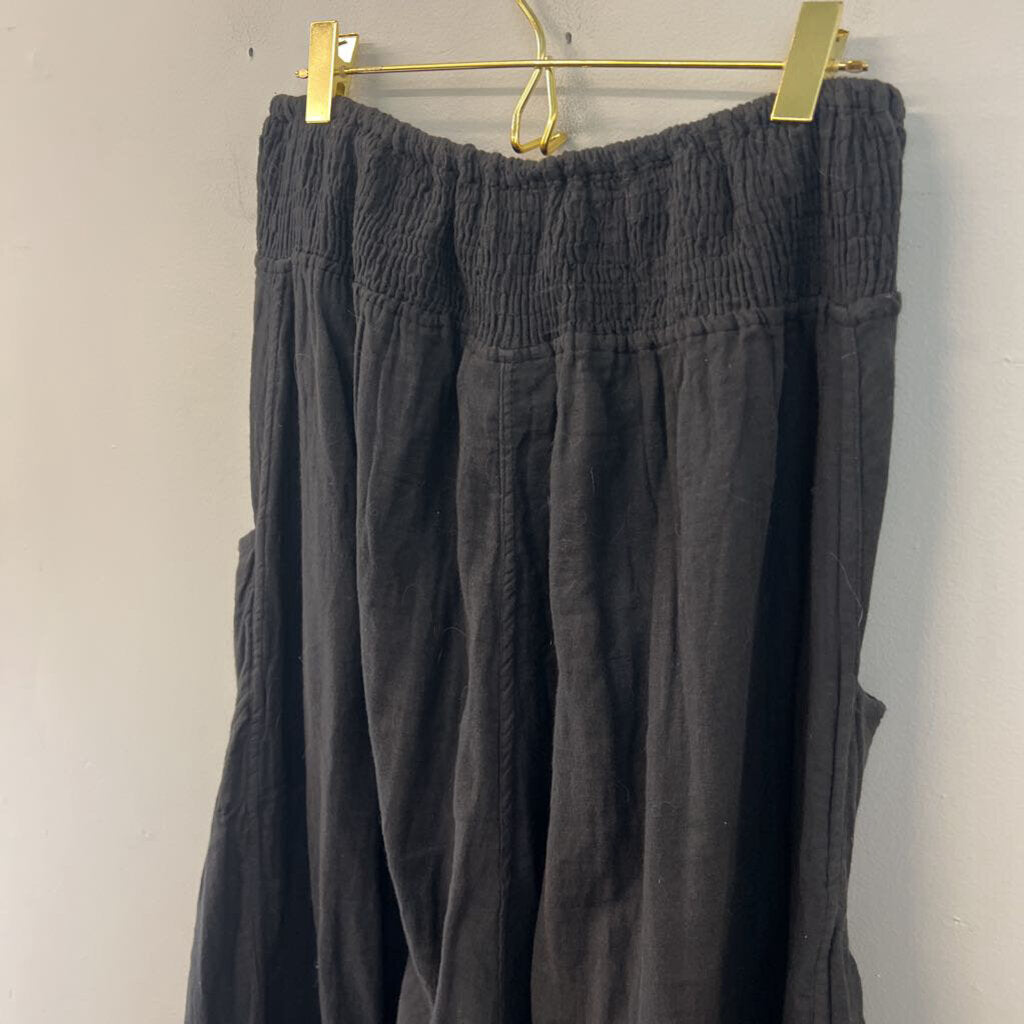 Paper Lace Black Wide Leg Parachute Pants Small