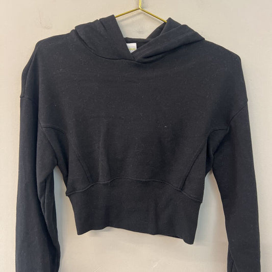 Offline by Aerie Black Cropped Hoodie Extra Small
