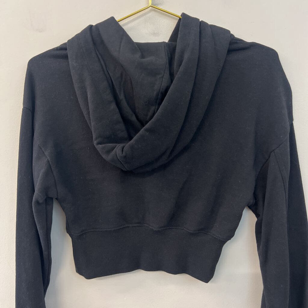 Offline by Aerie Black Cropped Hoodie Extra Small