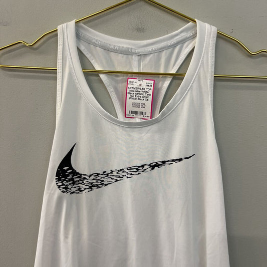 Nike White/ Black Athletic Tank Top Extra Small