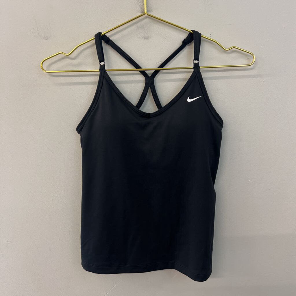 Nike Black Padded Athletic Tank Top Extra Small