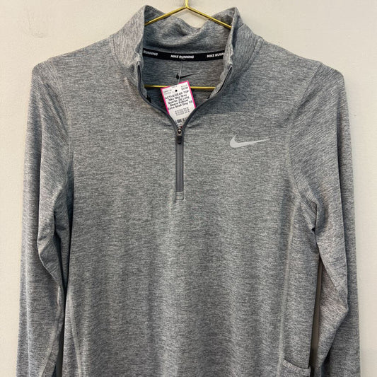Nike Grey Quarter Zip Long Sleeve Pullover Extra Small