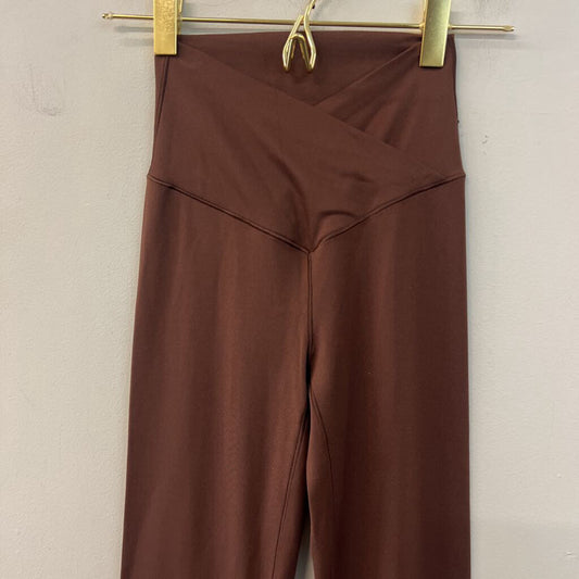 Offline by Aerie Brown Cross Waist Flare Leggings Extra Small