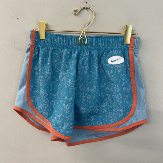 Nike Blue/ Orange Print Athletic Shorts Extra Small