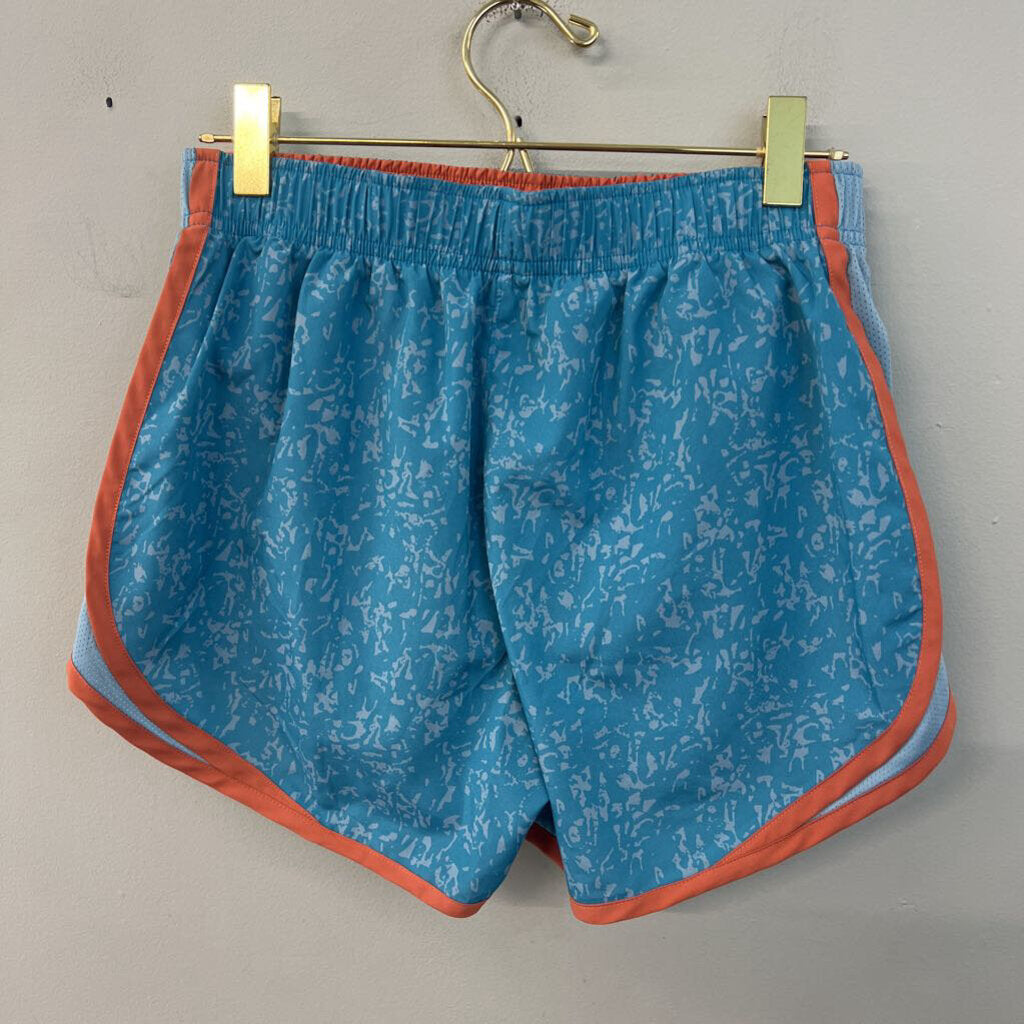 Nike Blue/ Orange Print Athletic Shorts Extra Small