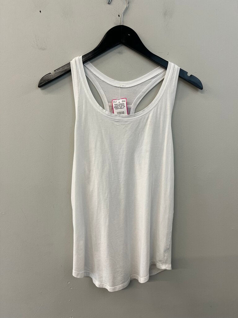 Lululemon White Athletic Tank Top Small