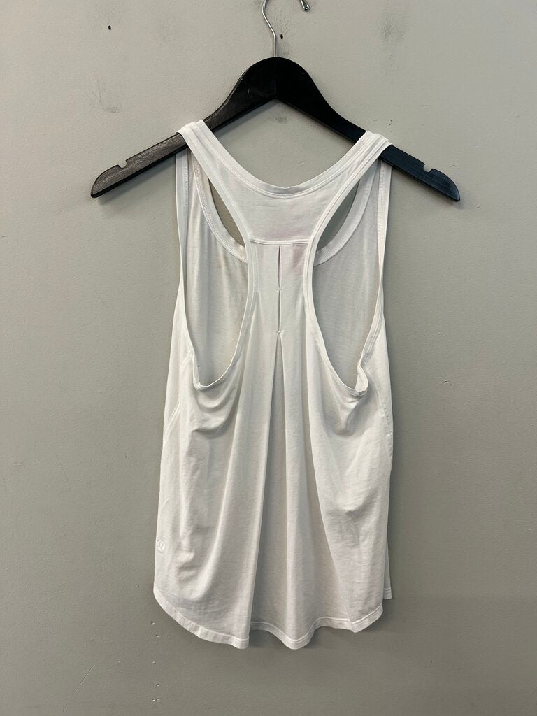 Lululemon White Athletic Tank Top Small