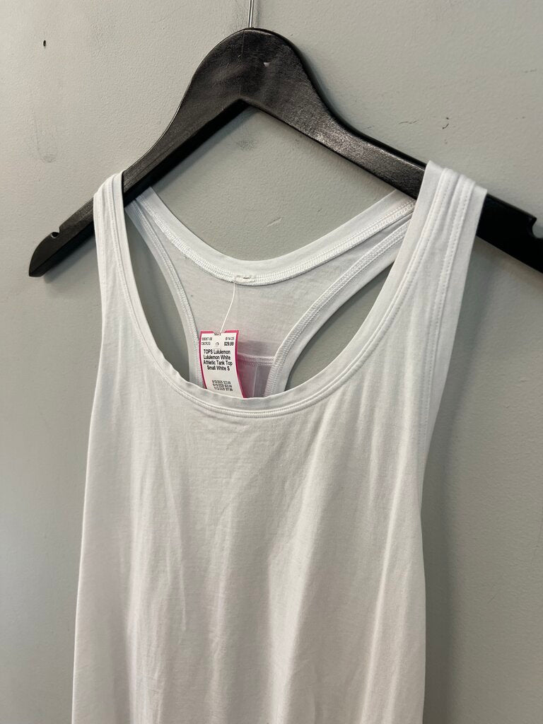 Lululemon White Athletic Tank Top Small