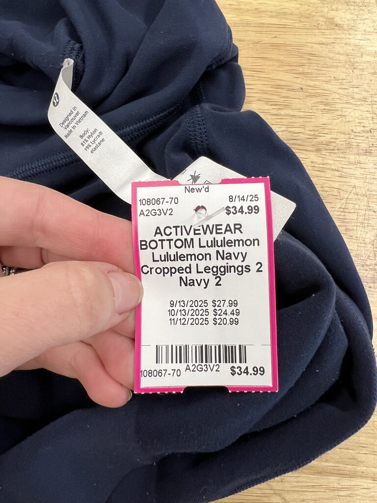 Lululemon Navy Cropped Leggings 2