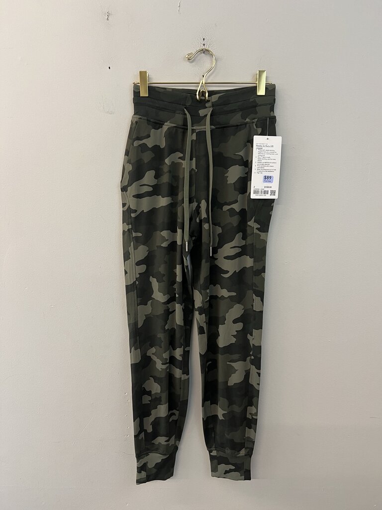 Lululemon Green Camo Print Ready To Rulu HR Joggers 2