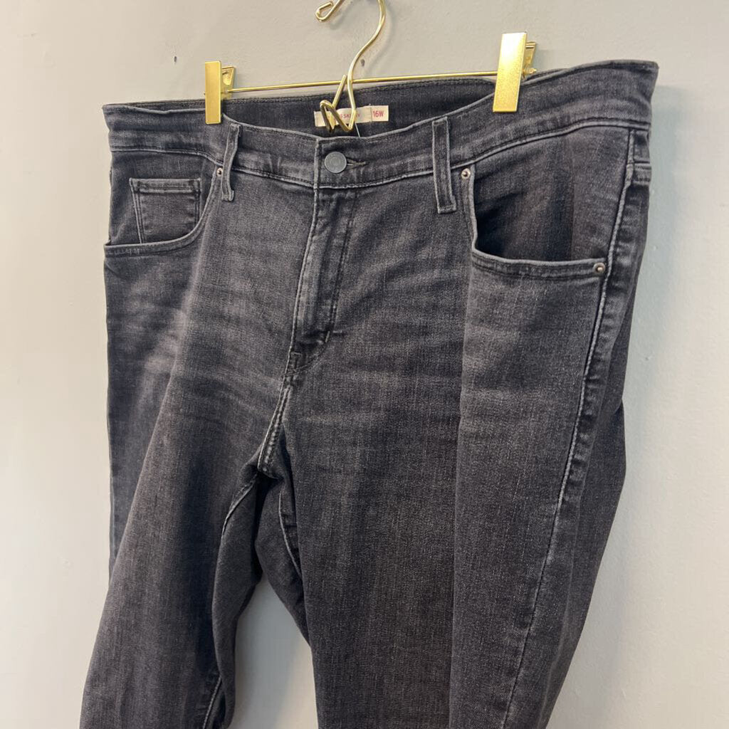 Levi Black Denim 311 Shaping Skinny Jeans 16W