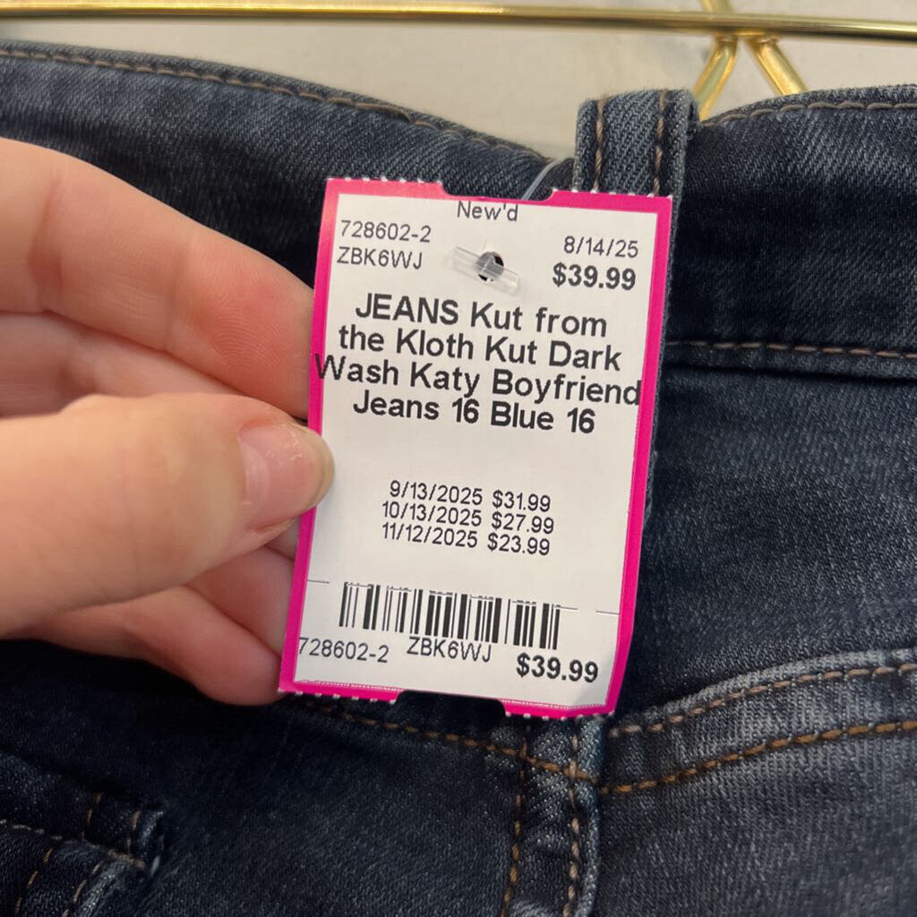 Kut Dark Wash Katy Boyfriend Jeans 16