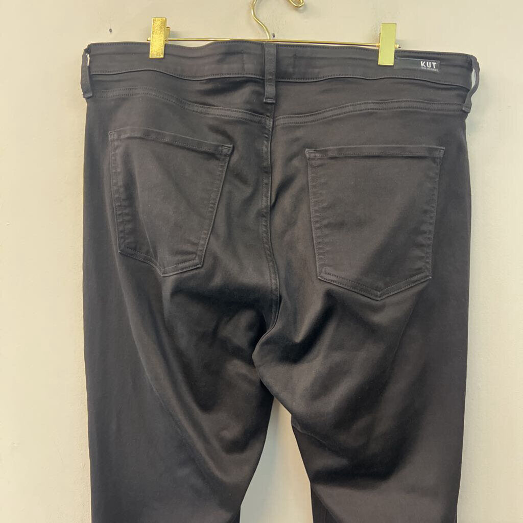 Kut Black Naomi Fab Ab Girlfriend Straight Leg Jeans 16