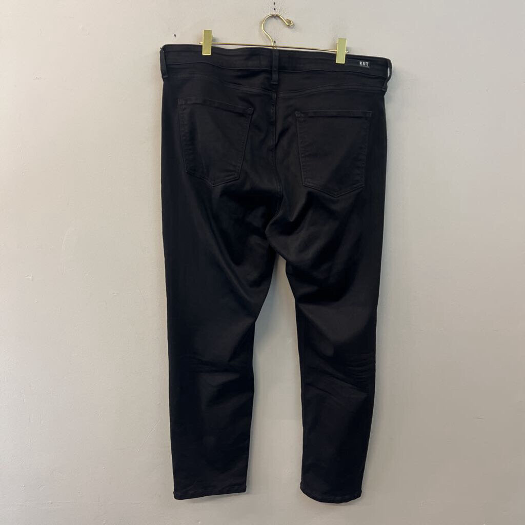 Kut Black Naomi Fab Ab Girlfriend Straight Leg Jeans 16