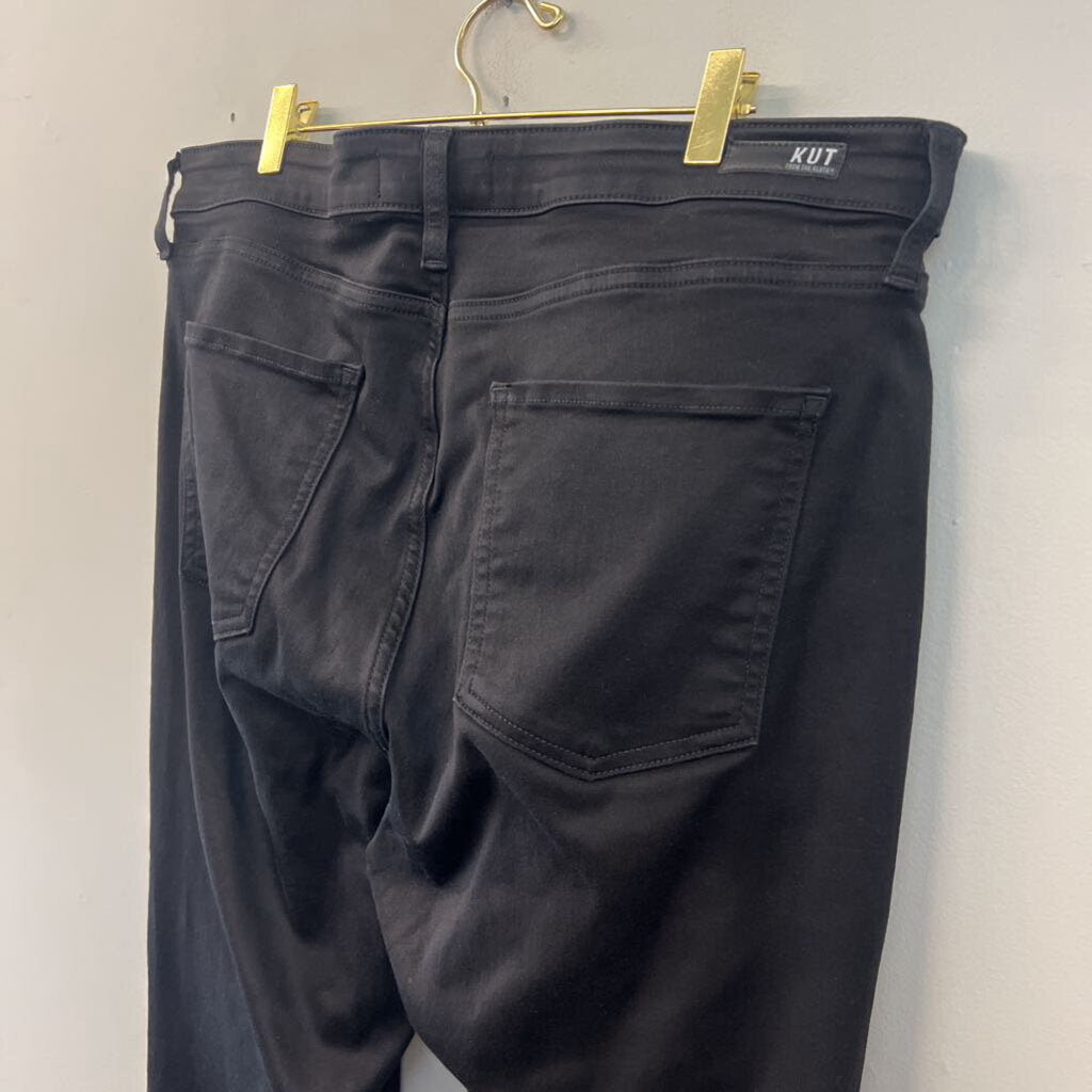 Kut Black Naomi Fab Ab Girlfriend Straight Leg Jeans 16
