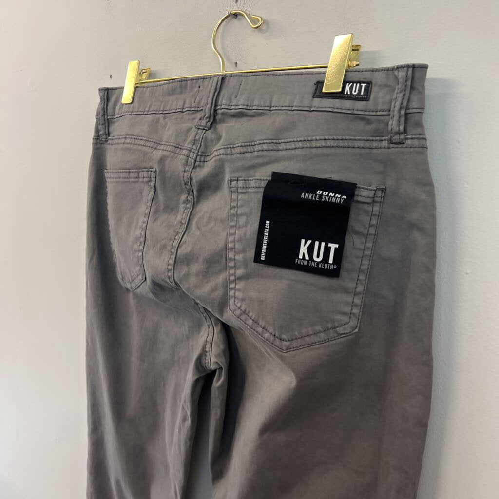 Kut Grey Donna Ankle Skinny Pants 16 Petite
