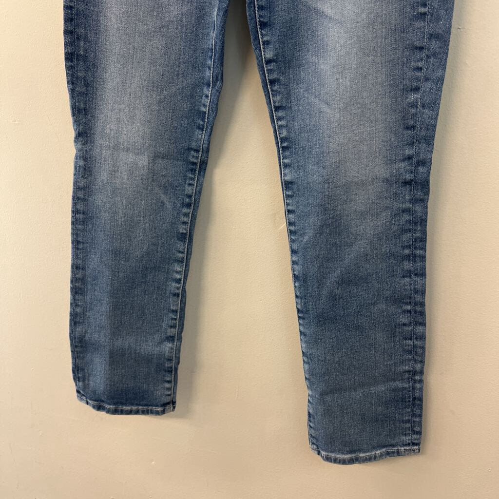 AG Denim Medium Wash Mari Crop High Rise Slim Straight Jeans 26