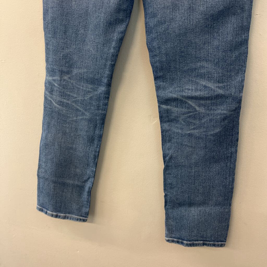 AG Denim Medium Wash Mari Crop High Rise Slim Straight Jeans 26