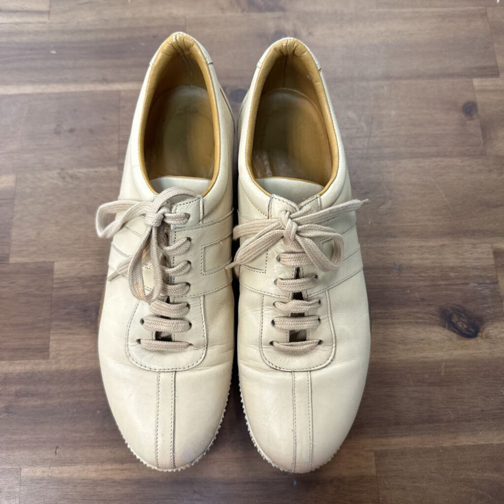 Bally Light Brown Leather Low Sneakers 38.5