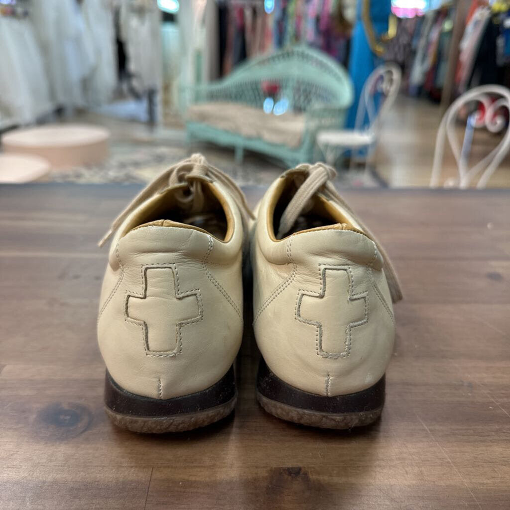 Bally Light Brown Leather Low Sneakers 38.5