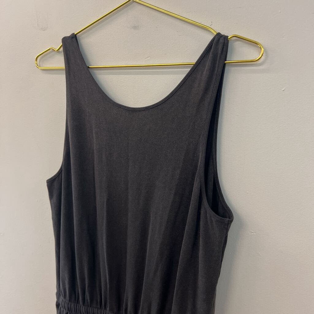 C and C California Dark Grey Tank Jumpsuit Medium