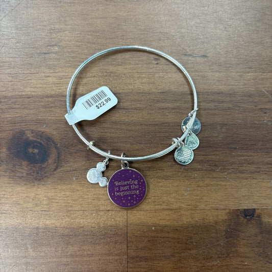 Alex and Ani Silver Believing Is Just The Beginning Charm Bangle Bracelet