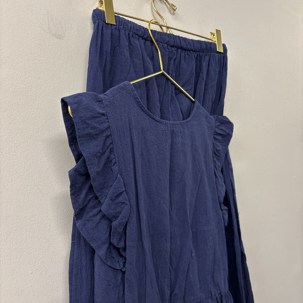 FancyInn Blue Short Sleeve Top/ Pants Set Small