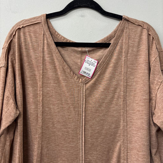 Brown Long Sleeve Top Medium