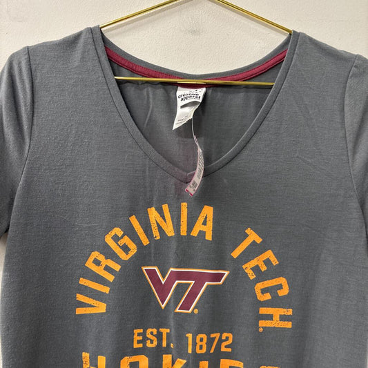 Creative Apparel Grey/ Multi Virginia Tech Short Sleeve Top Small