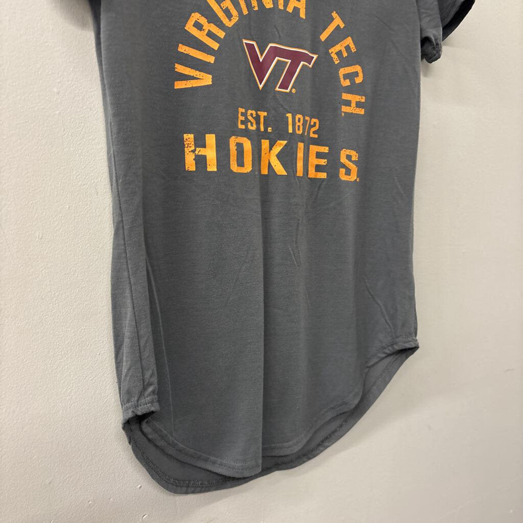 Creative Apparel Grey/ Multi Virginia Tech Short Sleeve Top Small