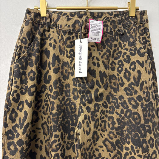 Pretty Garbage Brown/ Black Leopard Print Pants Medium