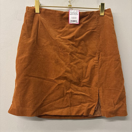 Timing Orange Corduroy Mini Skirt Medium