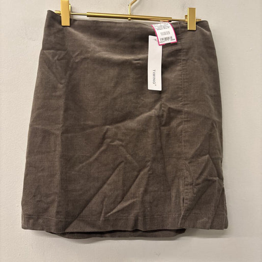 Timing Grey Corduroy Mini Skirt Medium