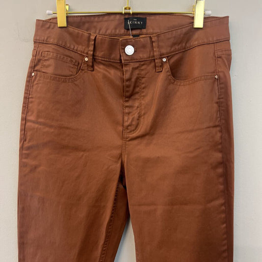 The Skinny Brown Faux Leather High Waisted Pants 4