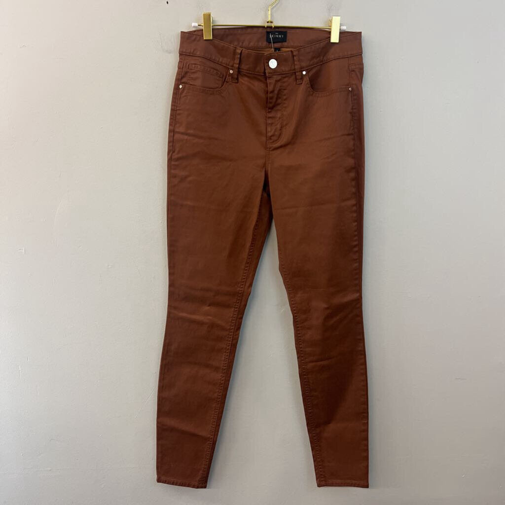 The Skinny Brown Faux Leather High Waisted Pants 4