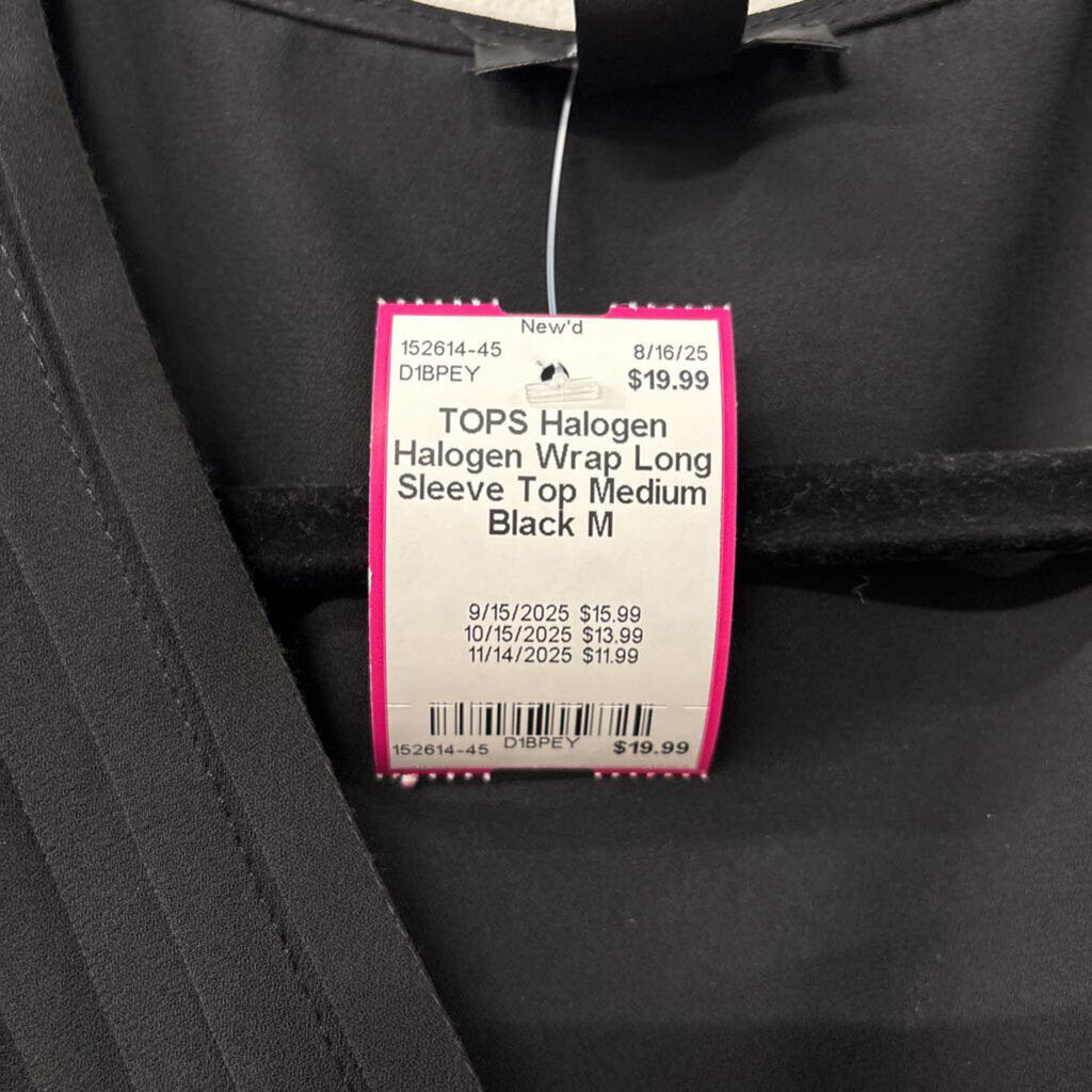 Halogen Wrap Long Sleeve Top Medium