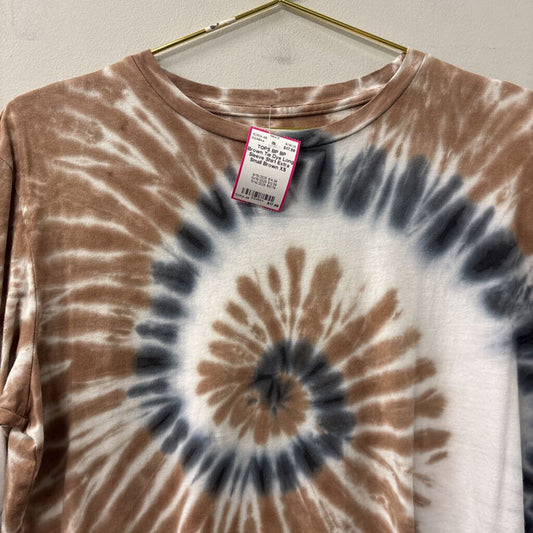 BP Brown Tie Dye Long Sleeve Shirt Extra Small