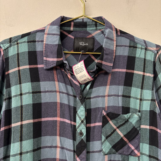 Rails Plaid Long Sleeve Button Up Shirt Medium