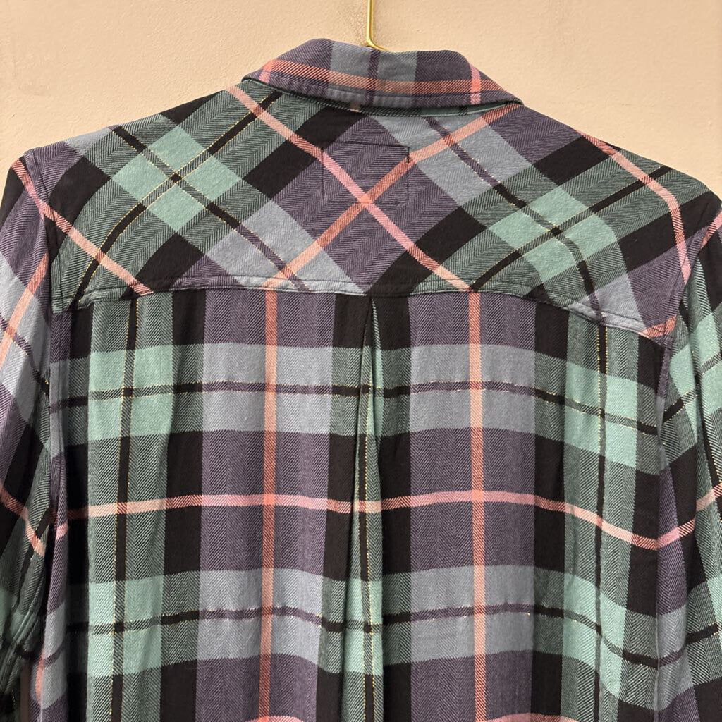 Rails Plaid Long Sleeve Button Up Shirt Medium