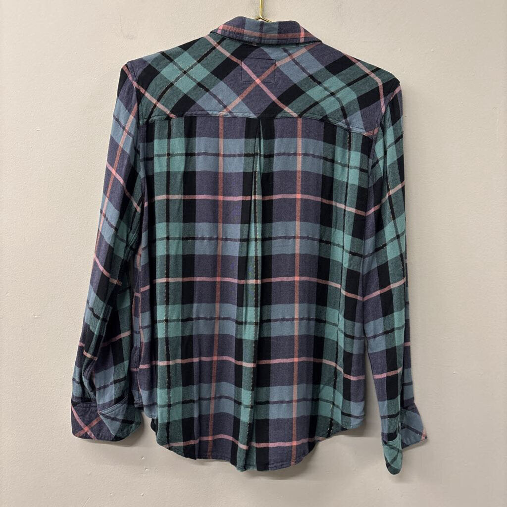 Rails Plaid Long Sleeve Button Up Shirt Medium