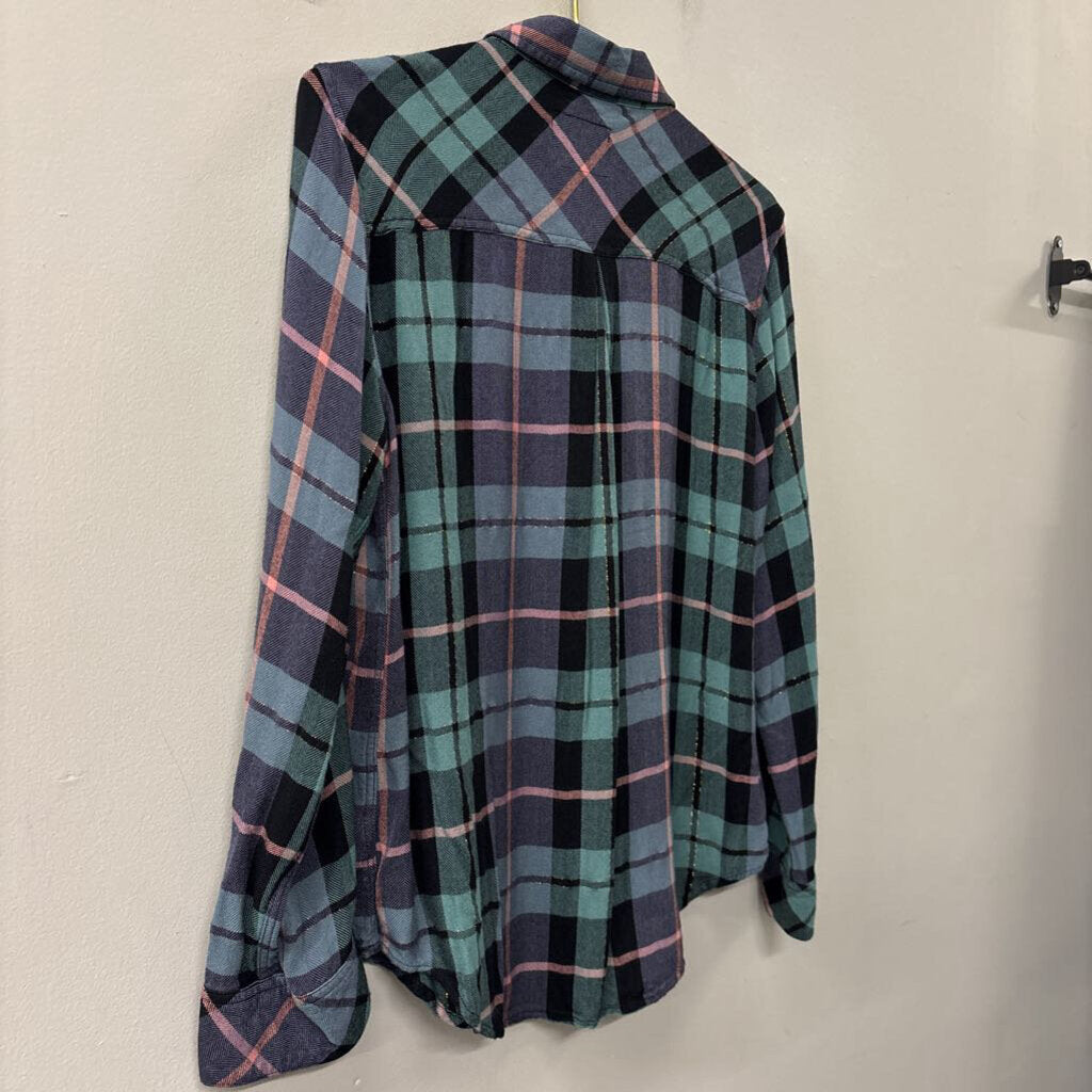 Rails Plaid Long Sleeve Button Up Shirt Medium