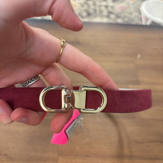 WHBM Gold Clasp Leather Belt Small