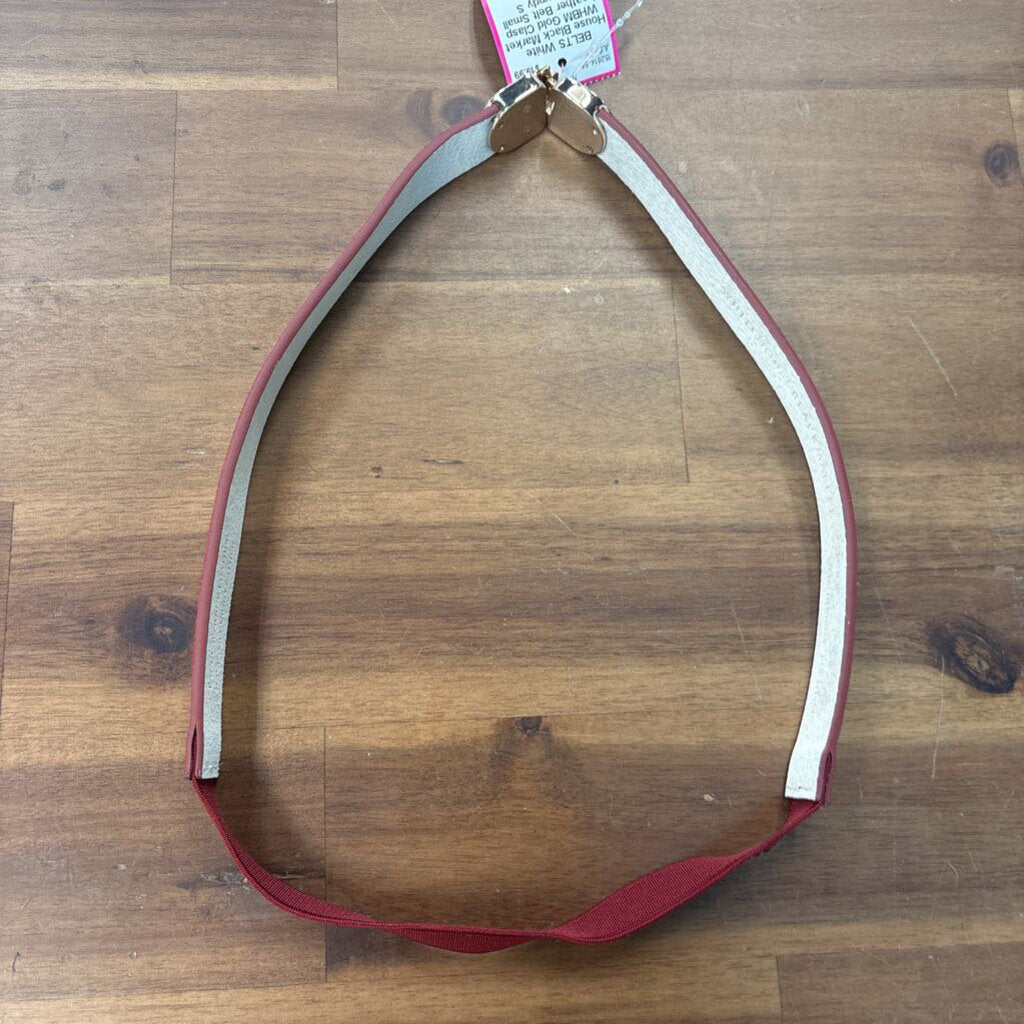 WHBM Gold Clasp Leather Belt Small