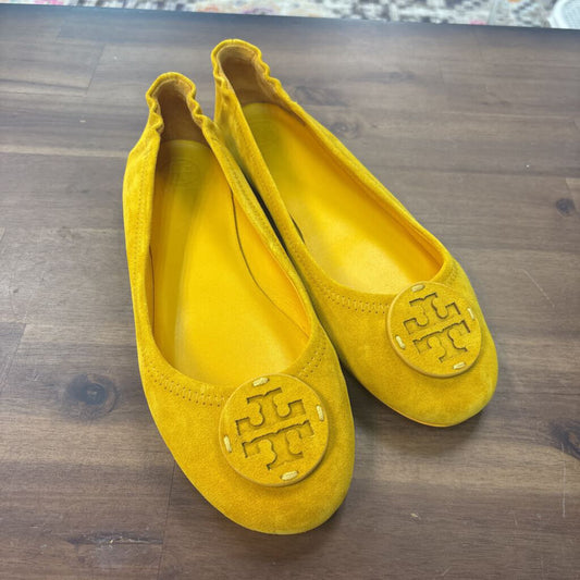 Tory Burch Yellow Round Toe Flats 9.0