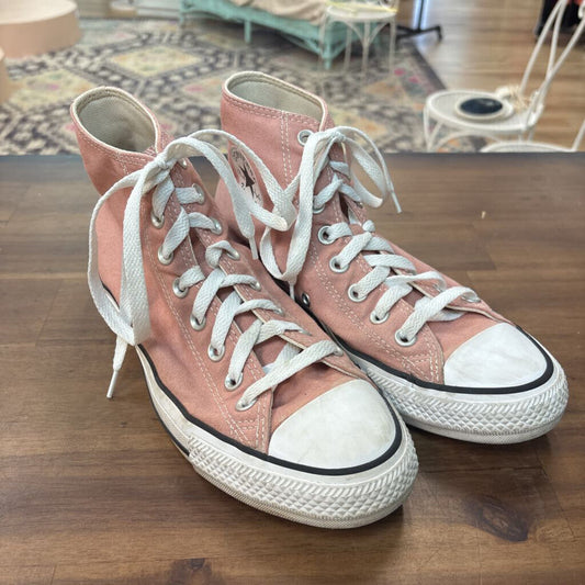 Converse Pink High Top Chuck Taylors 8.5