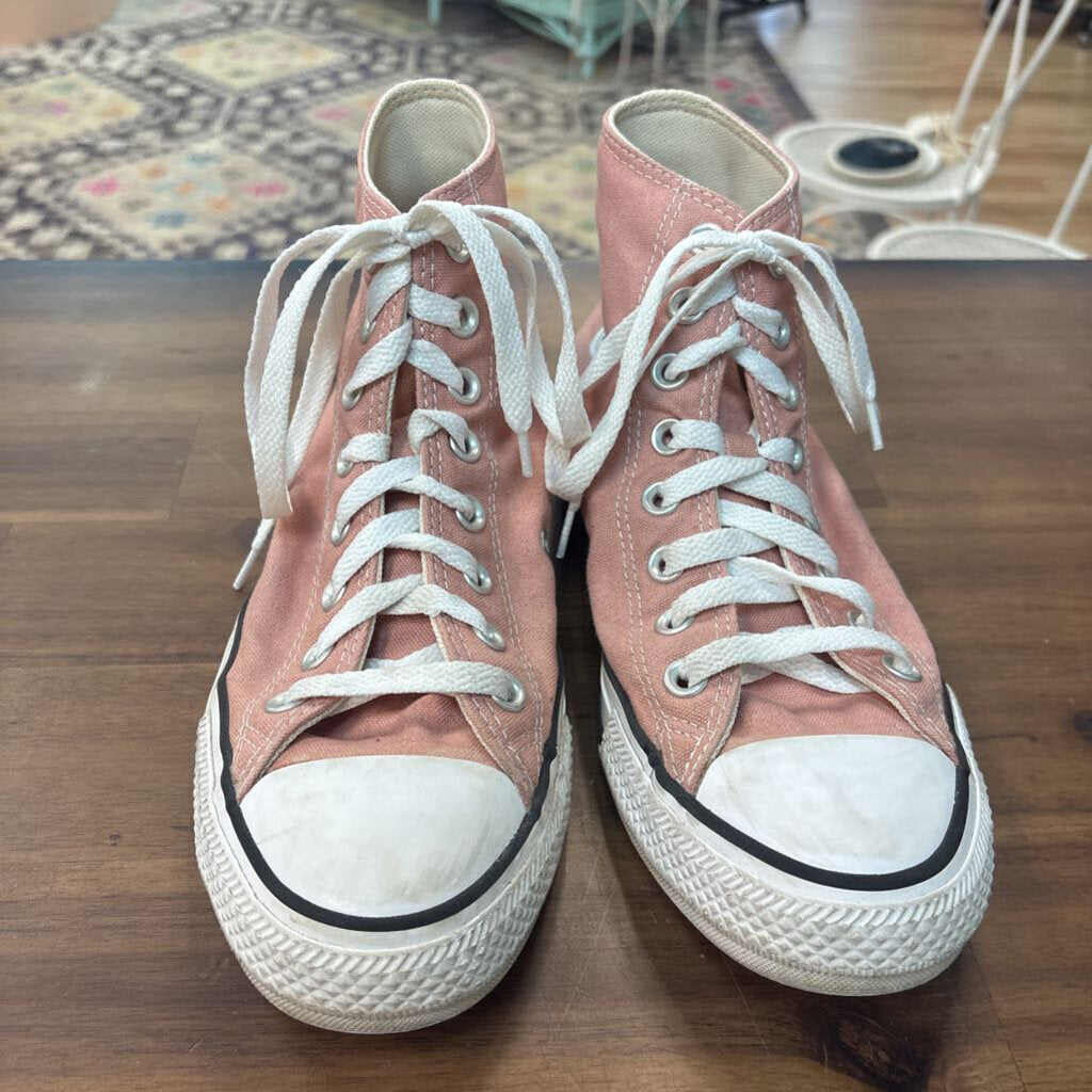 Converse Pink High Top Chuck Taylors 8.5