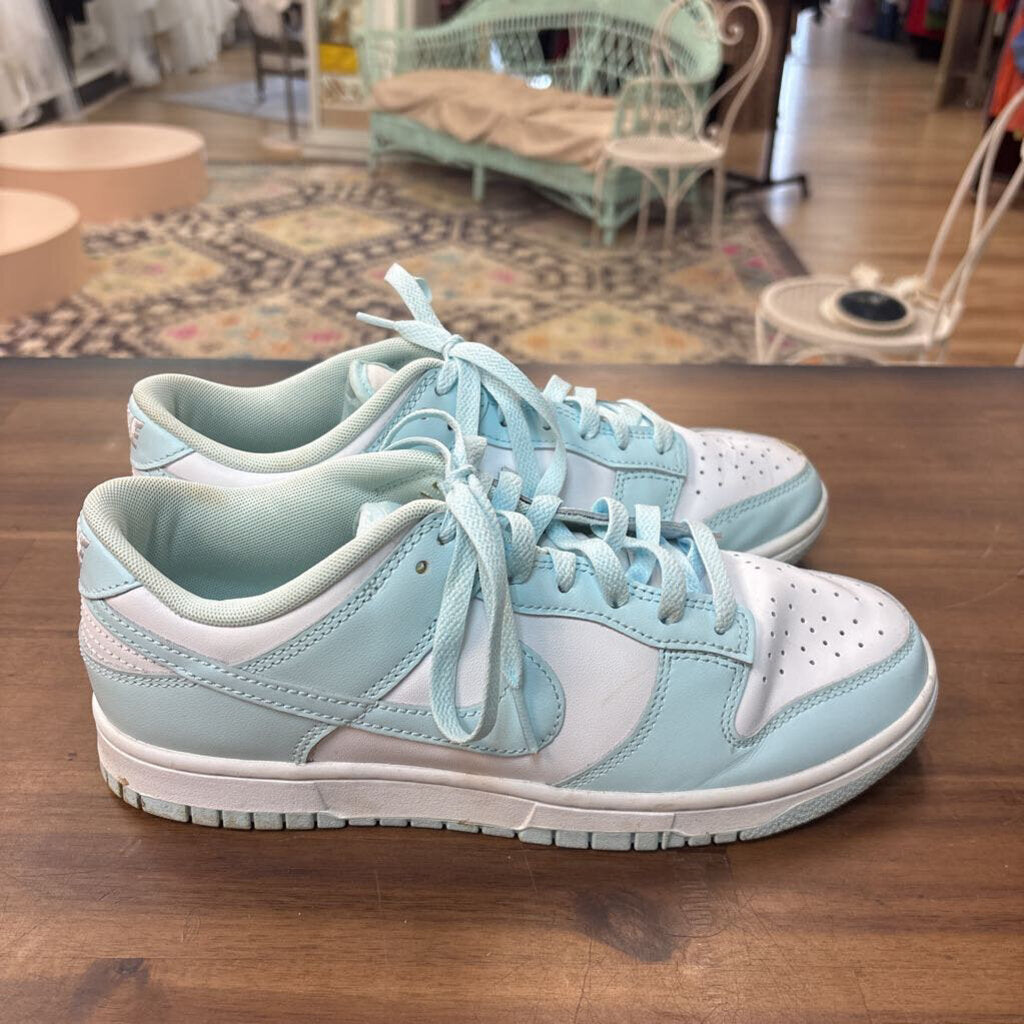 Nike Light Blue/White Low Dunks 9.5