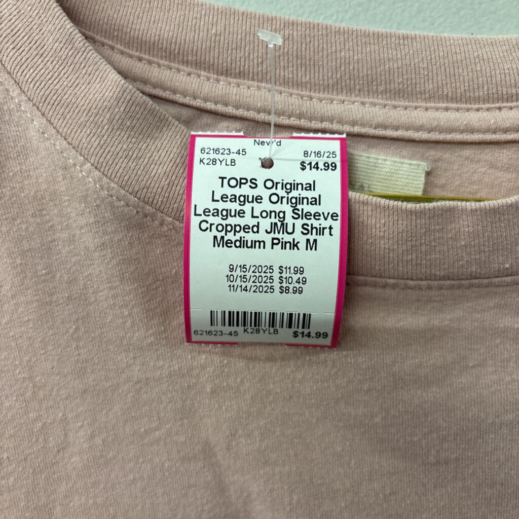 Original League Long Sleeve Cropped JMU Shirt Medium