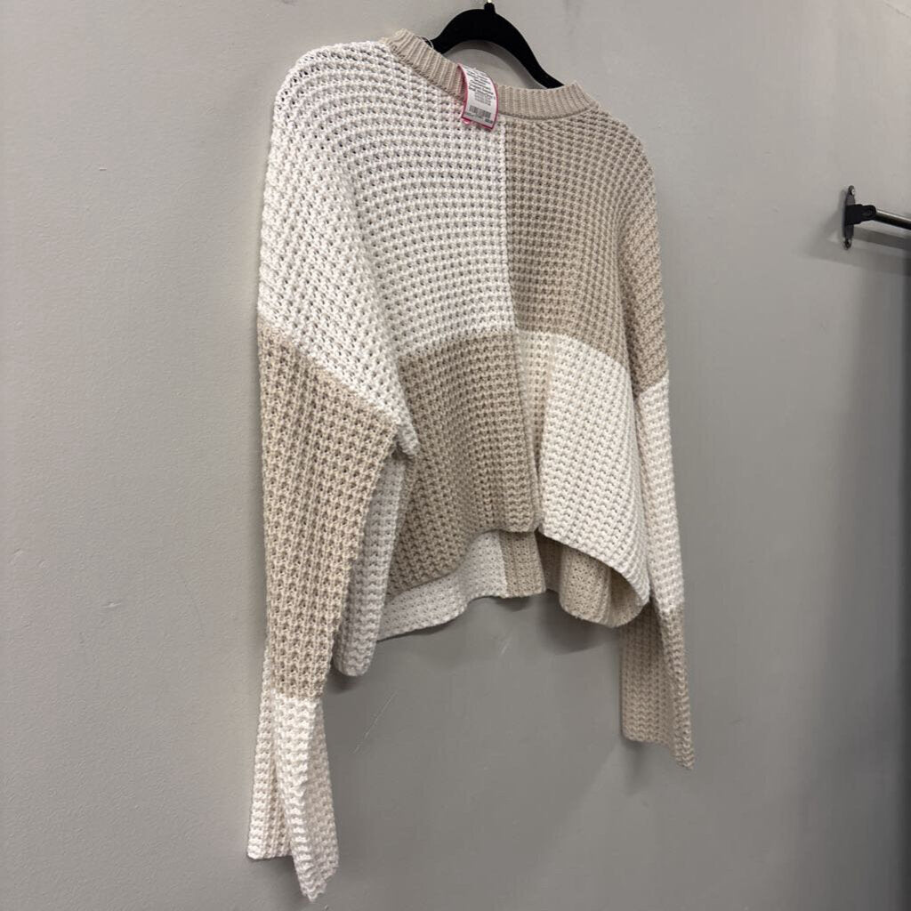 Jessica Simpson Checkerboard Cropped Sweater Small