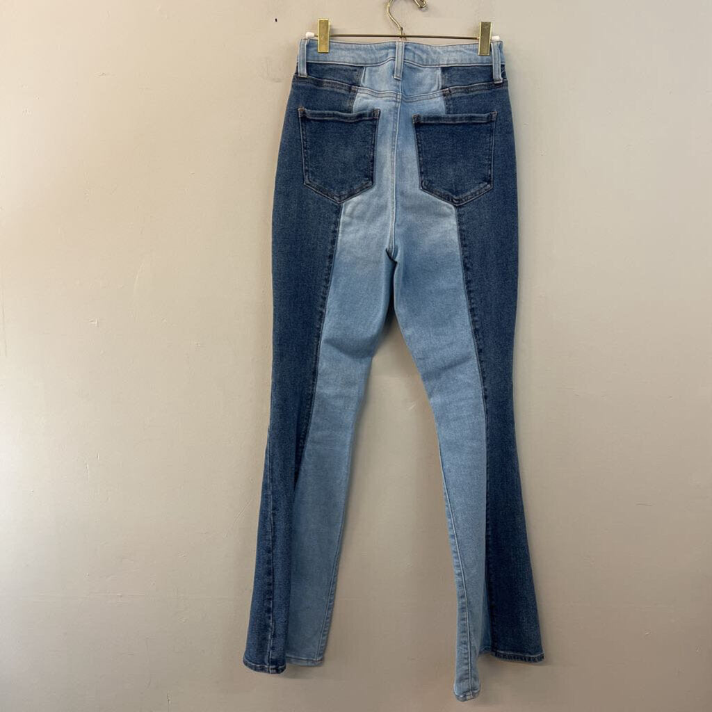 Altar'd State Two Toned Flared Jeans 27